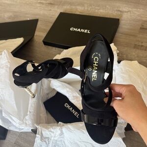 Chanel pearl high heel for sale